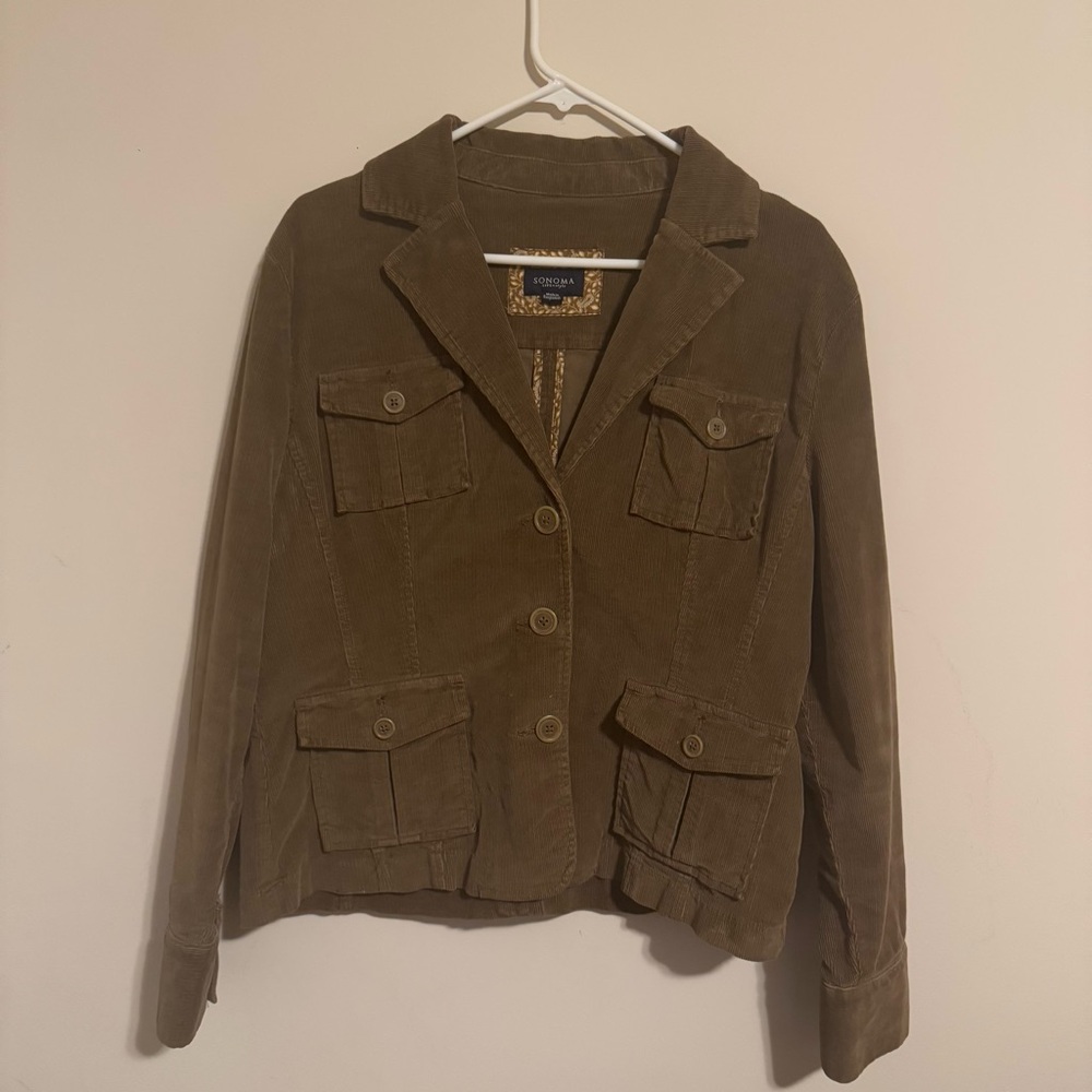 Sonoma‎ Lifestyle Women's Corduroy Button down Jacket-Large